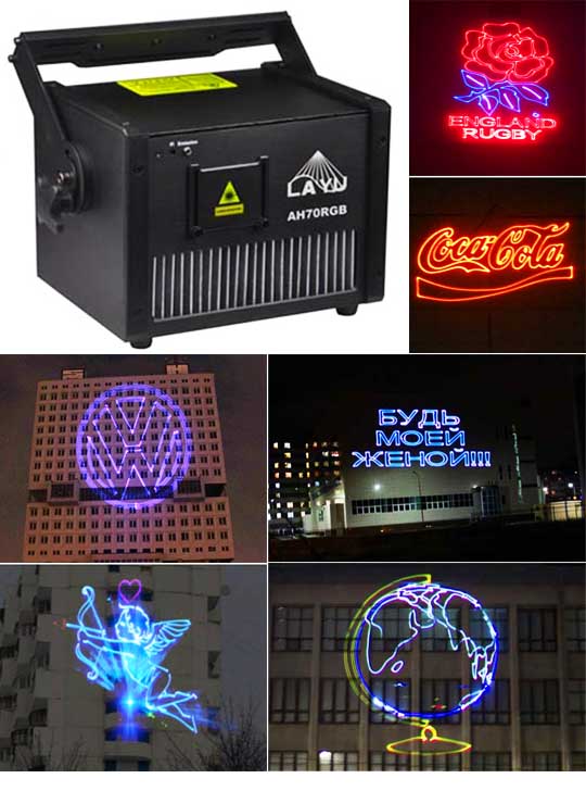 Анимационный лазерный проектор AH70RGB