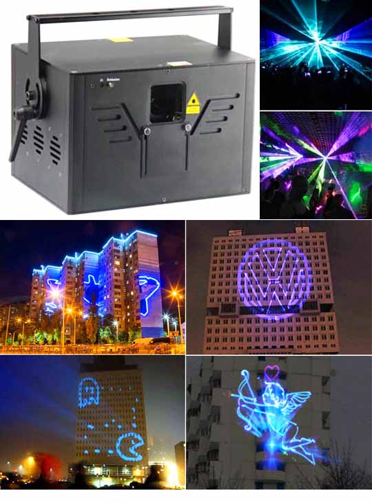 Проектор лазерного луча в небо AH200RGB