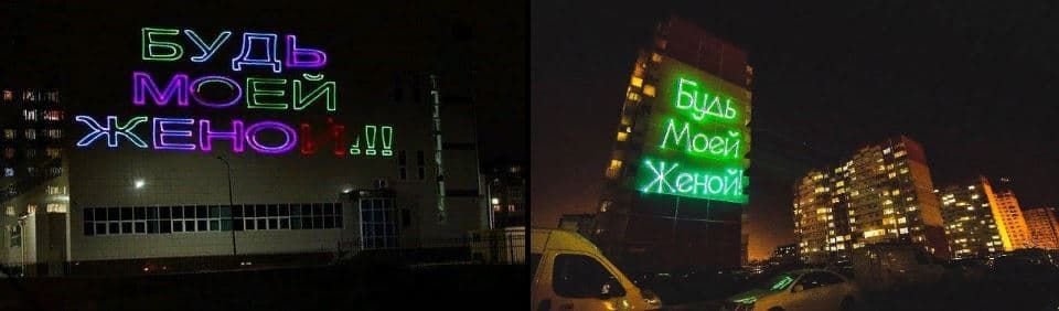 Лазерная реклама, Лазерный проектор для рекламы