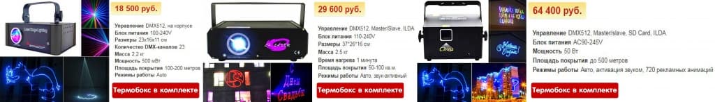 Лазерная реклама, Лазерный проектор для рекламы