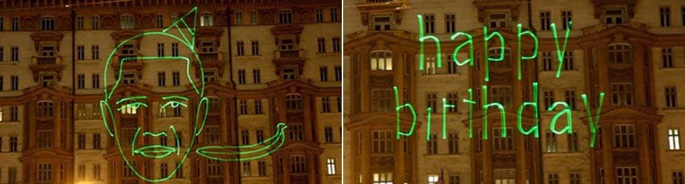 Лазерная реклама, Лазерный проектор для рекламы